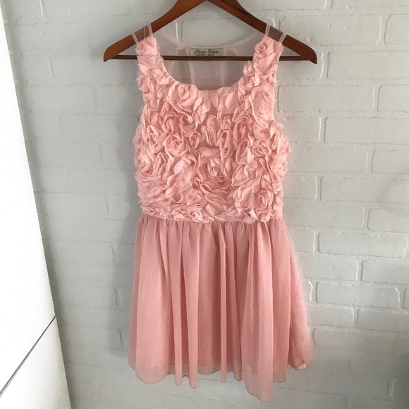 Parisian Collection Dresses & Skirts - Parisian collection Mini dress Flowy Fairy open back Pink Rosettes M
